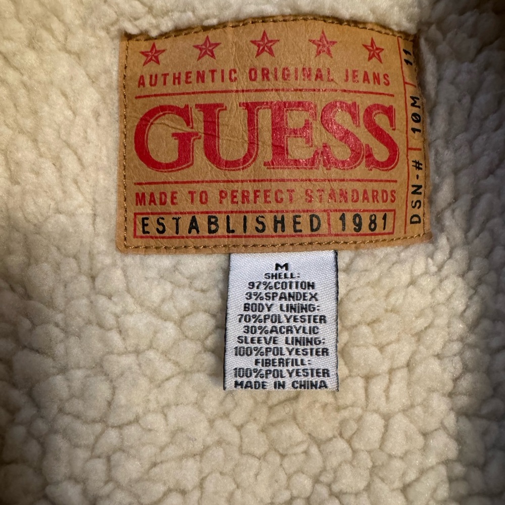 Guess Tan Corduroy Jacket with Sherpa/Faux Fur - Picture 7 of 7